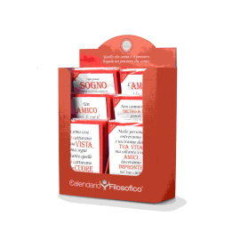 Kit 48 Biglietti Augurali Filosofici con Busta Rossa 6 Frasi Differenti