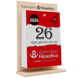 Calendario Filosofico A4 3 Fori con Supporto in Legno